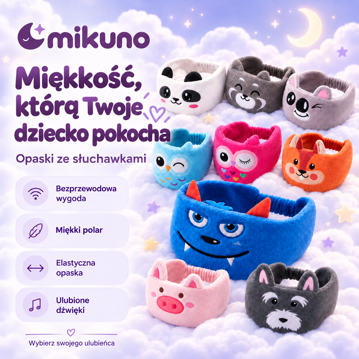 Mikuno Słuchawki do spania